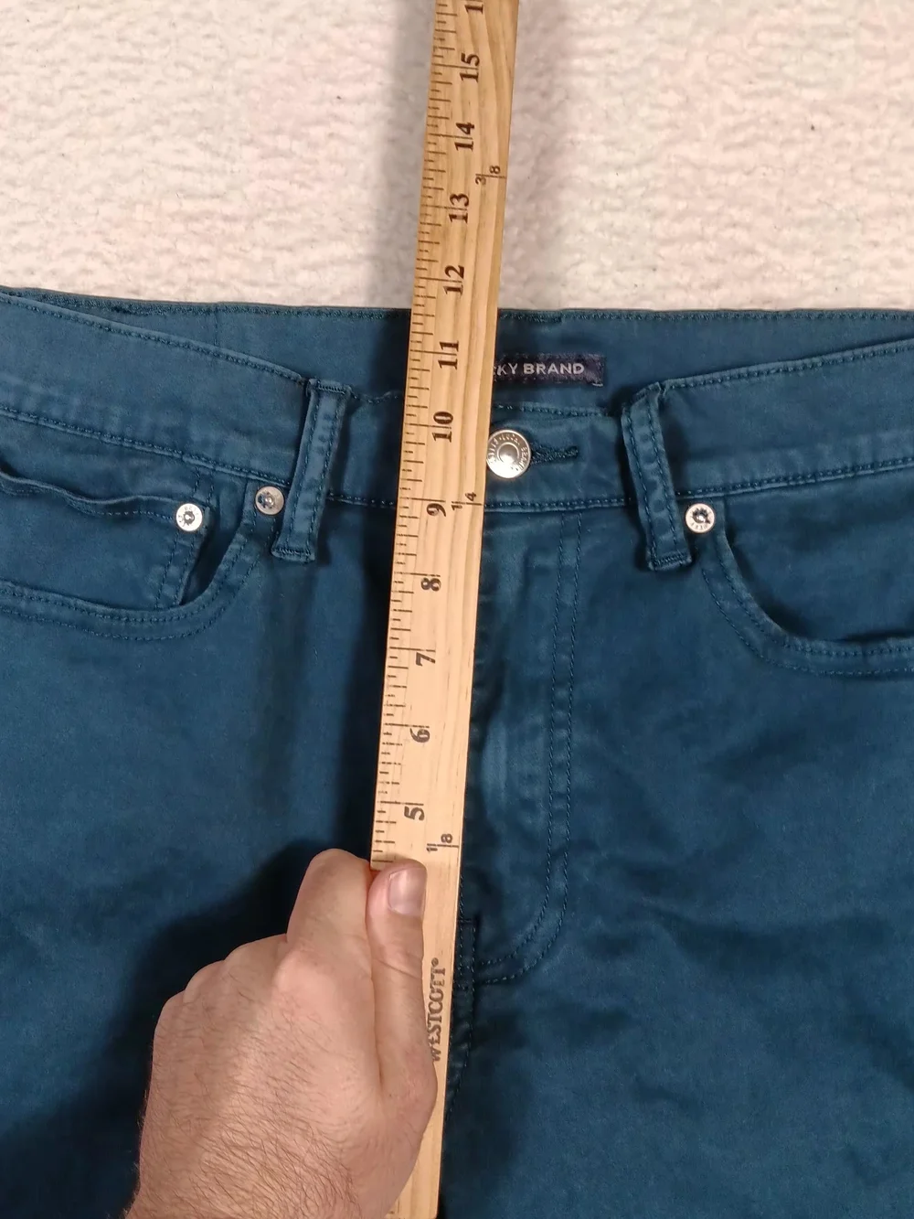 Lucky Brand Jeans Mens 33x30 Green 121 Slim Straight Stretch Casual Hipster